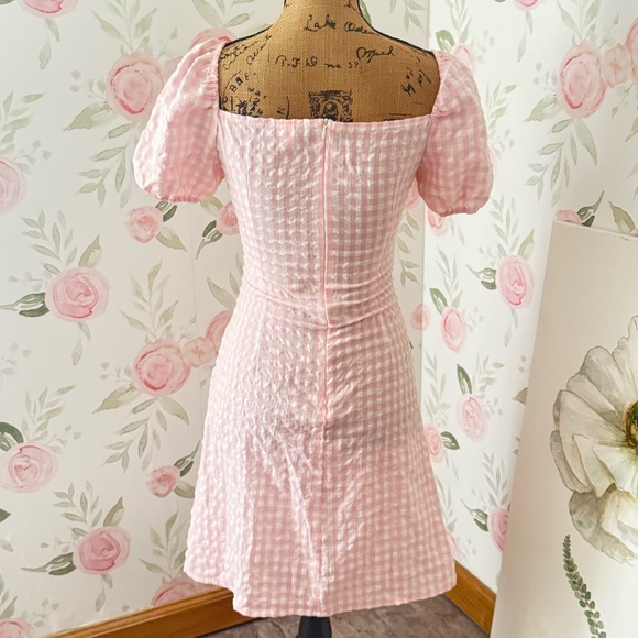 Pink Gingham Corset Mini Dress - Picture 2 of 7